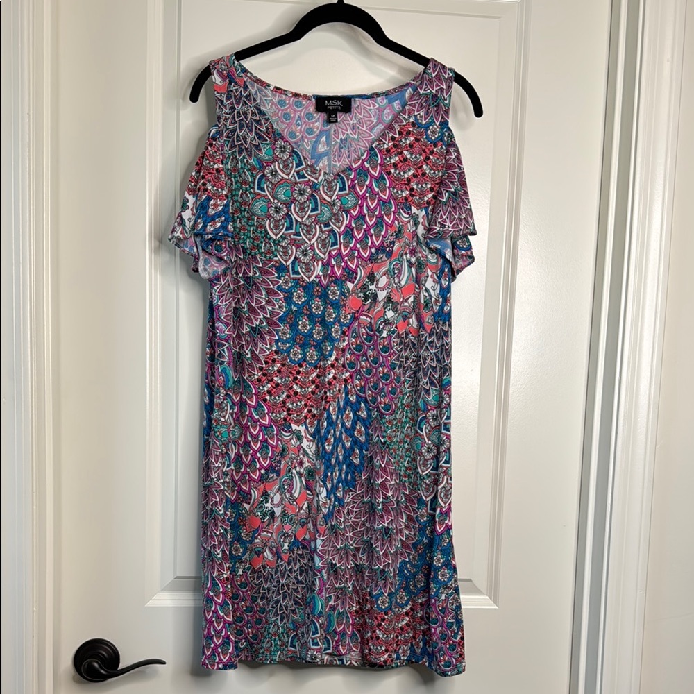Colorful Cold Shoulder Dress